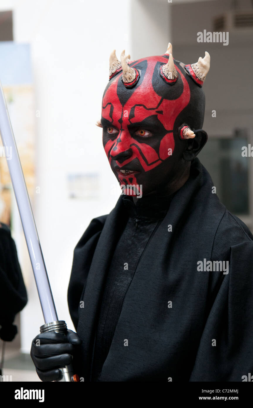 I fan di Star Wars rally, Polonia, Torun, Settembre 10, 2011, Darth Maul Foto Stock