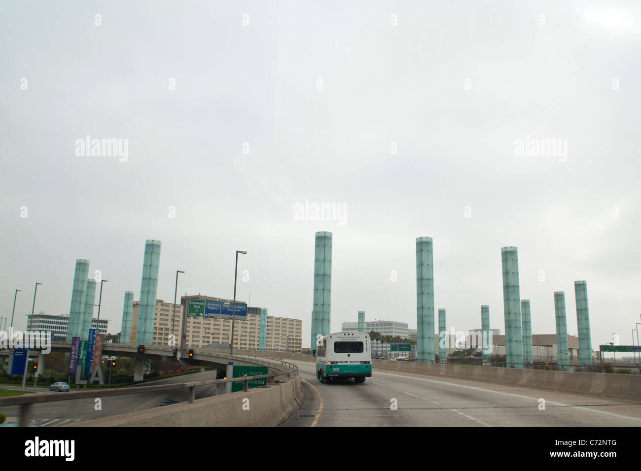 Scene da aeroporto internazionale di Los Angeles LAX in California Foto Stock