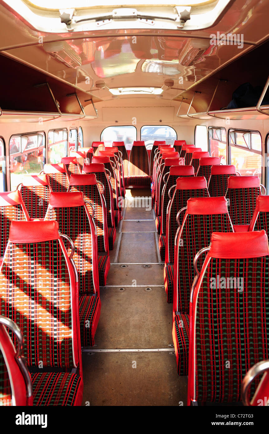 Bus Vintage Interior . Foto Stock