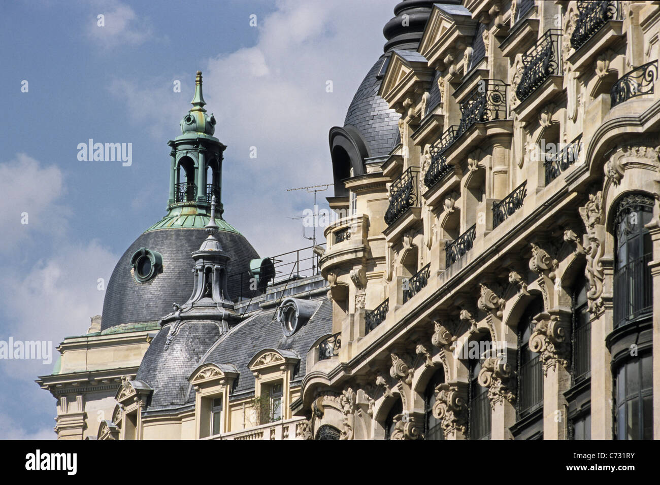Edifici di appartamenti in Parigi, architettura Belle Epoque, Parigi, Francia Foto Stock