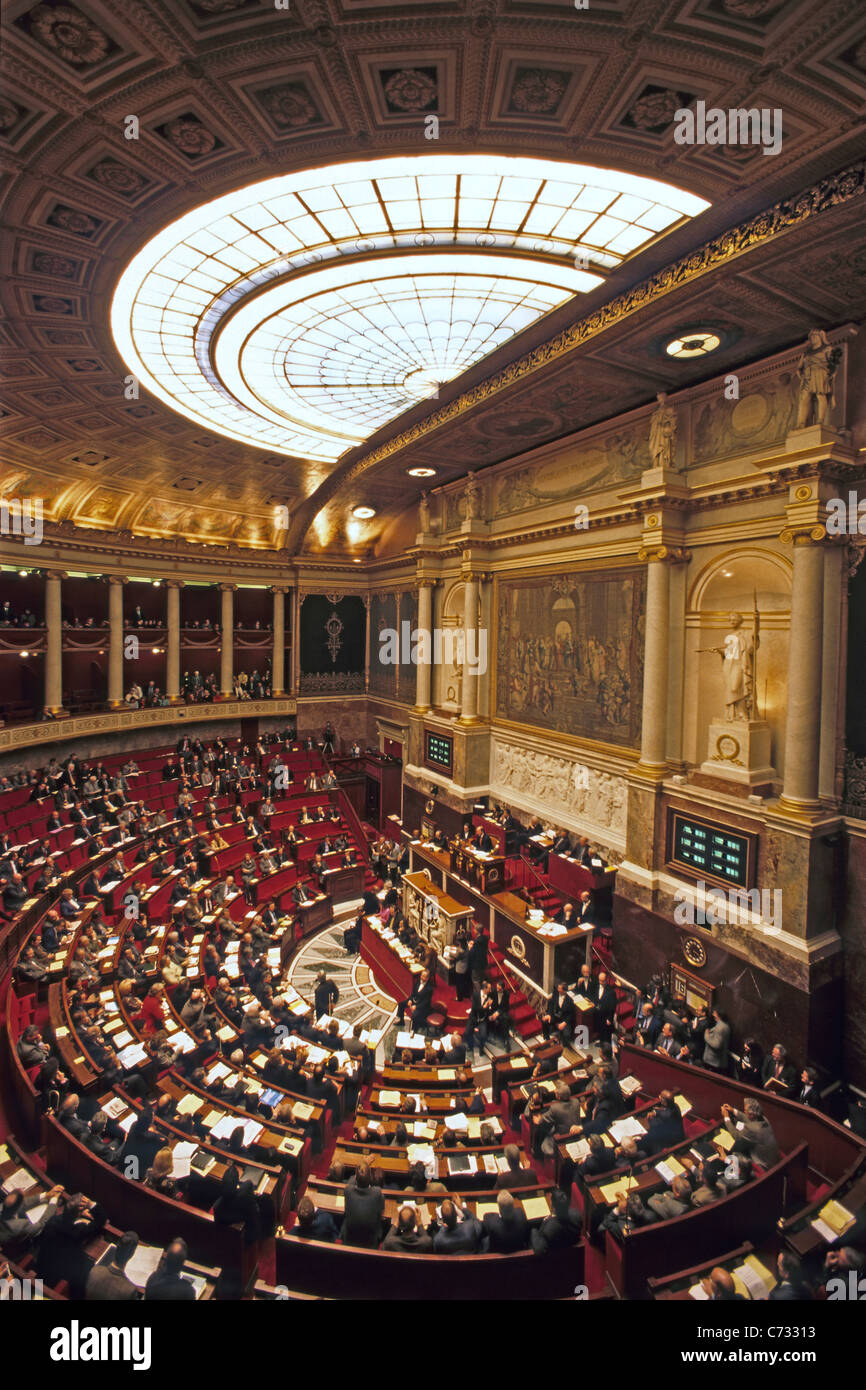 Assemblea nazionale francese, il governo francese, Palais Bourbon, 7th Arrondissement, Parigi, Francia Foto Stock