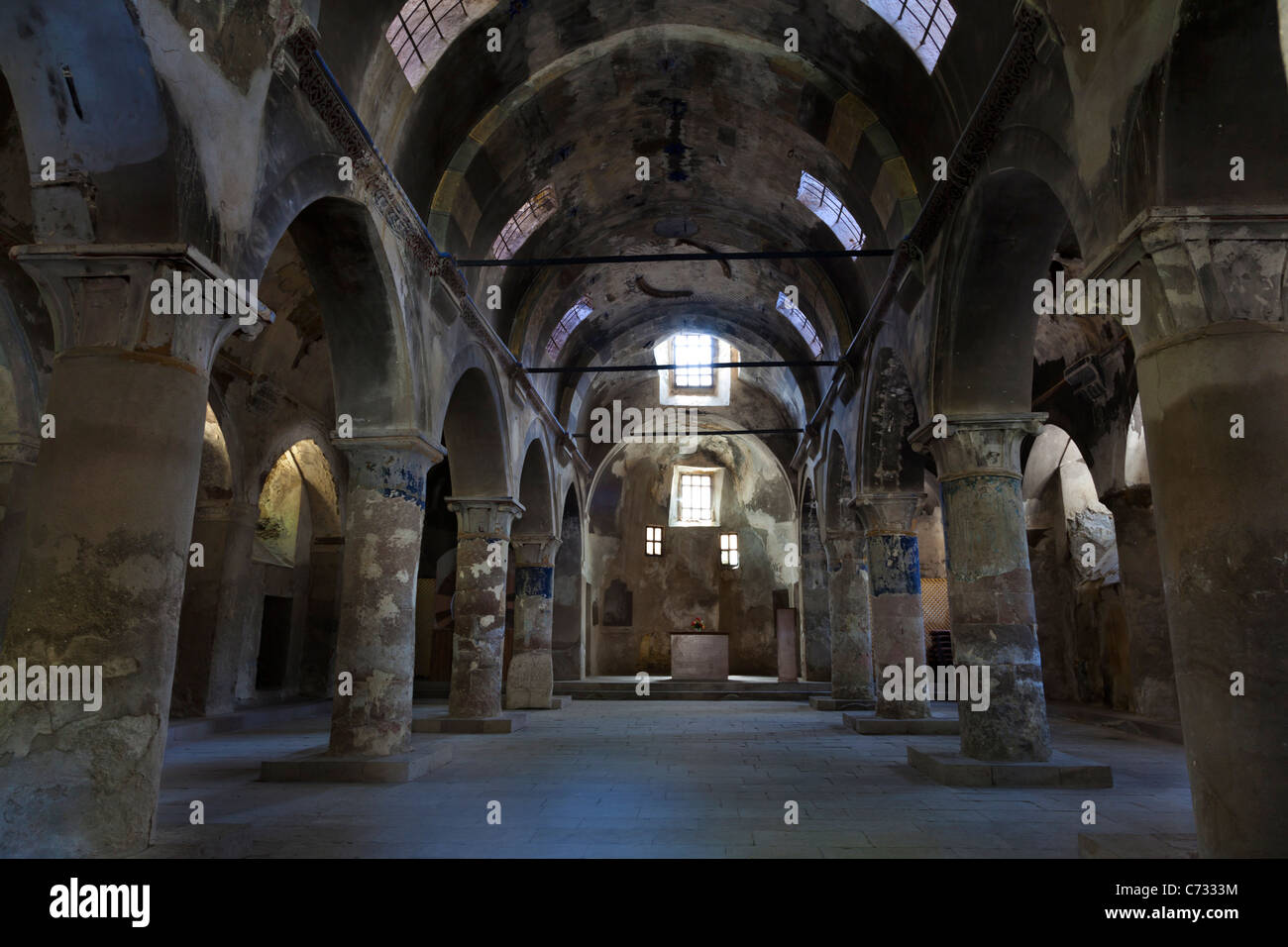All'interno della principale vecchia chiesa greco ortodossa dei Santi Elena e Costantino in Sinasos (Mustafapasa), Cappadocia, Turchia Foto Stock