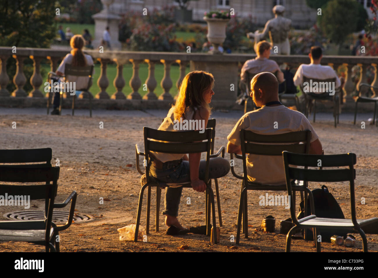 Youngle matura nel Jardin du Luxembourg, il più grande parco pubblico di Parigi, 6e arrondissement, Parigi, Francia Foto Stock
