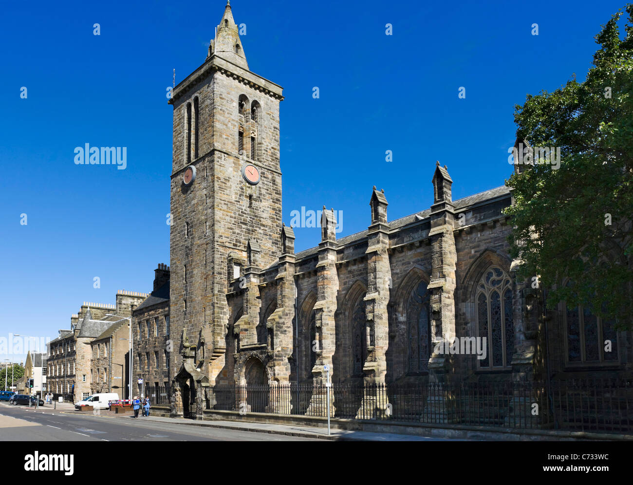 St Salvator della cappella di San Salvator's College, Università di St Andrews, North Street, St Andrews Fife, Scozia centrale, REGNO UNITO Foto Stock