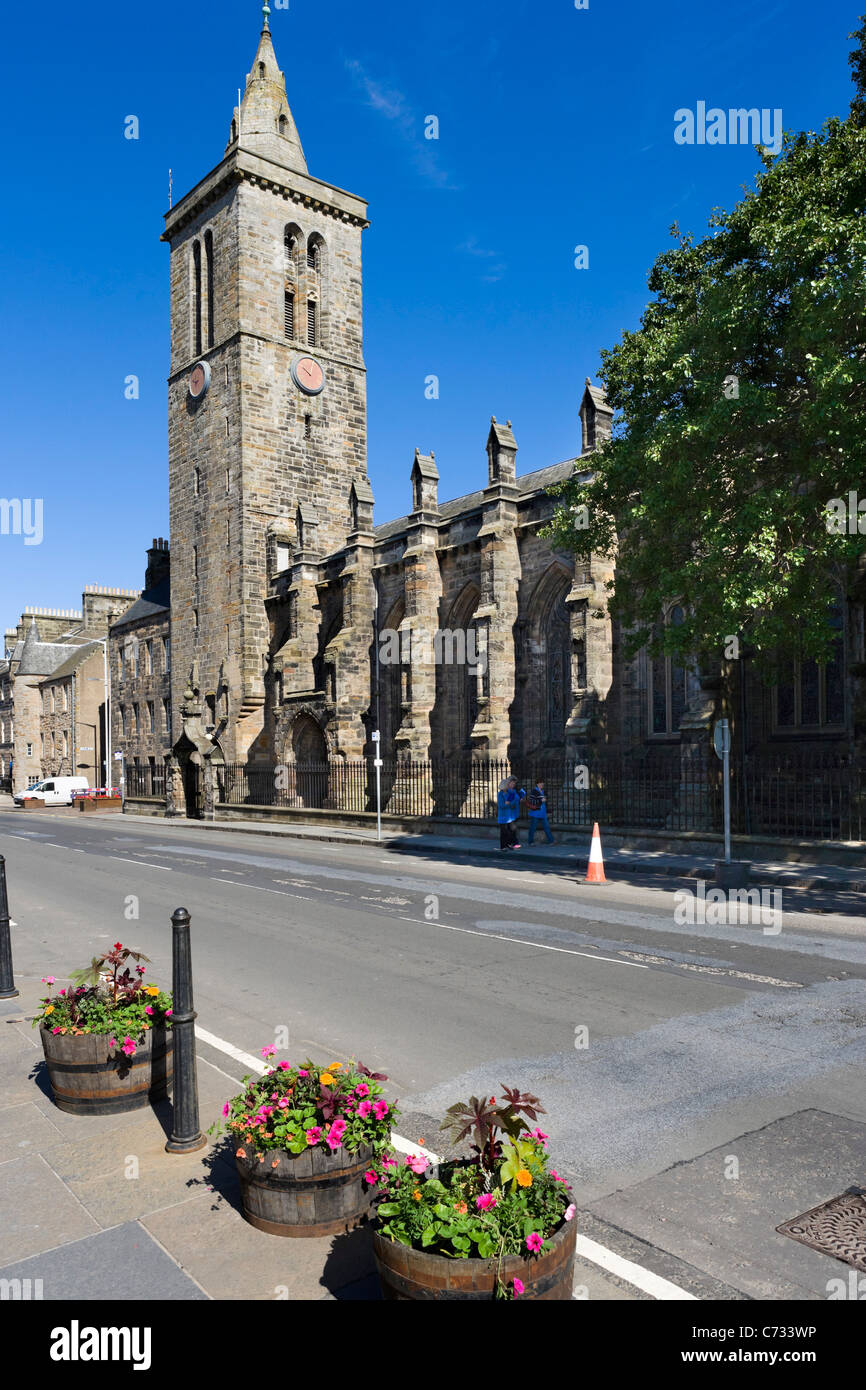 St Salvator della cappella di San Salvator's College, Università di St Andrews, North Street, St Andrews Fife, Scozia centrale, REGNO UNITO Foto Stock