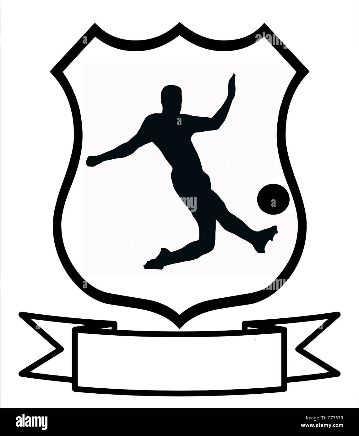 Sport calcio emblema distintivo logo scudo Insignia Stemma Foto stock -  Alamy