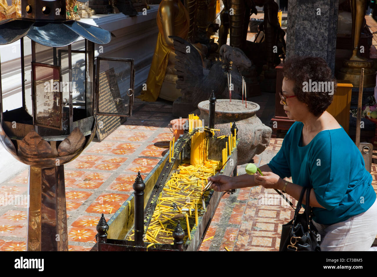Wat Phra That Doi Suthep Temple, Chiang Mai, Thailandia Foto Stock