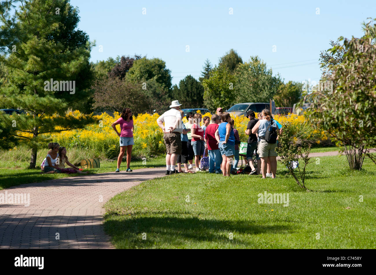 Gli scolari sul tour della natura. Foto Stock