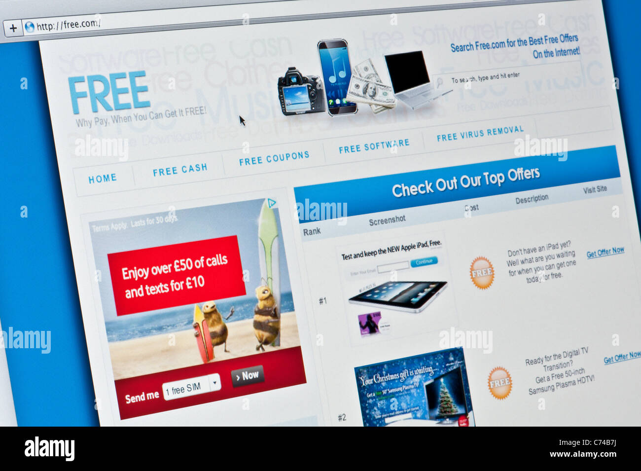 Chiusura del logo libero come si vede sul suo sito web. (Solo uso editoriale: -print, TV, e-book e Redazione sito web). Foto Stock