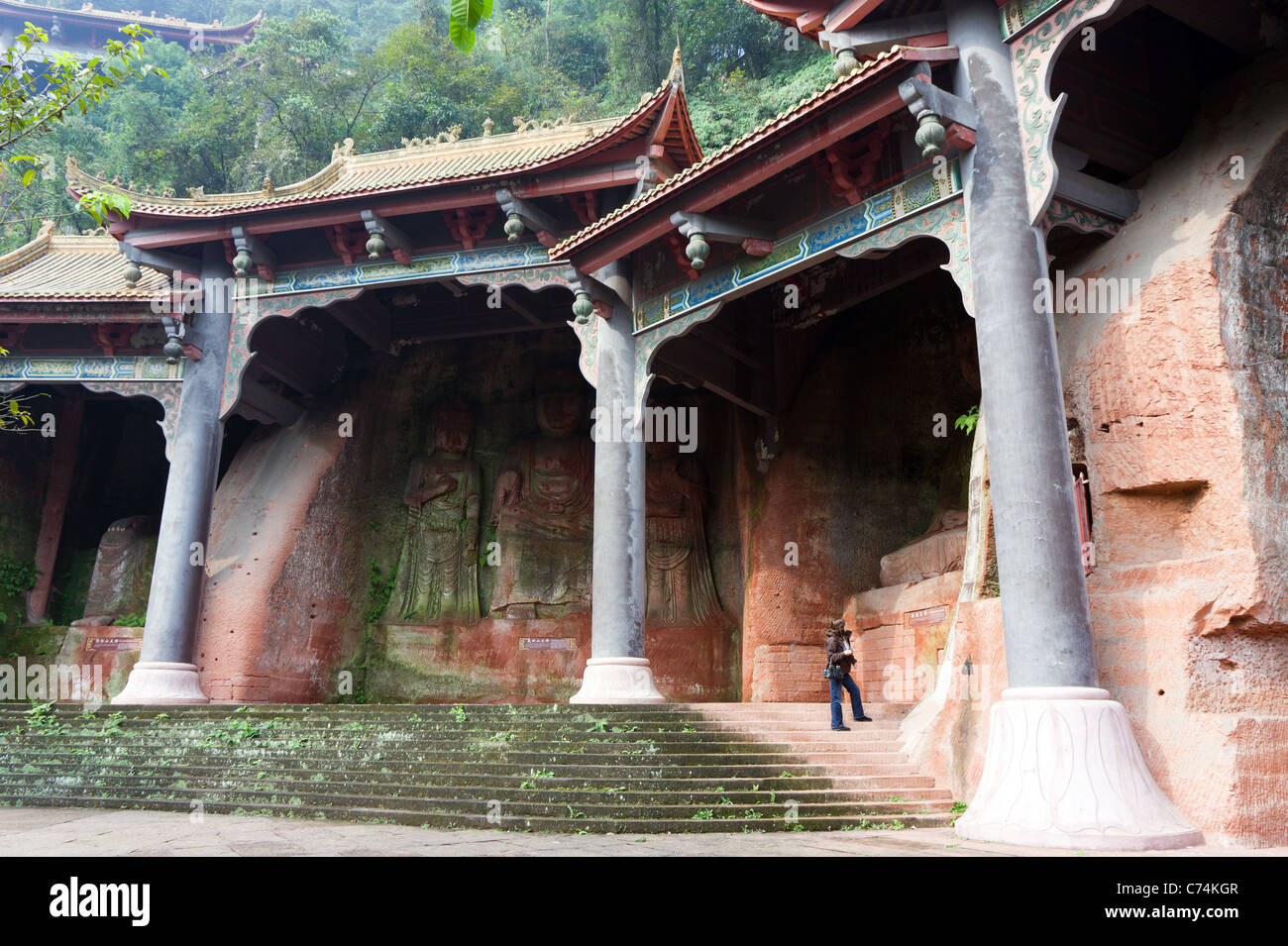 Oriental Buddha Park (Dongfang Fodu Gongyuan), Leshan, Cina Foto Stock