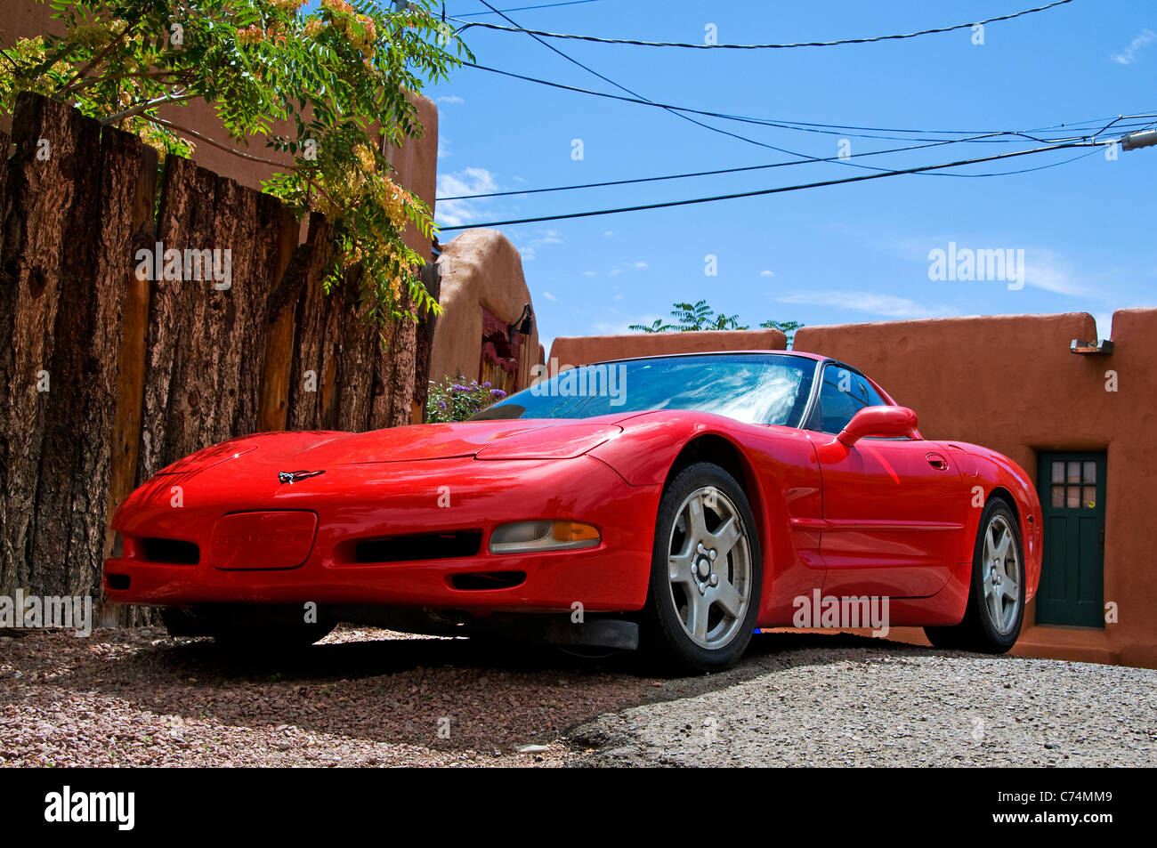 Red corvette stingray automobile Foto Stock