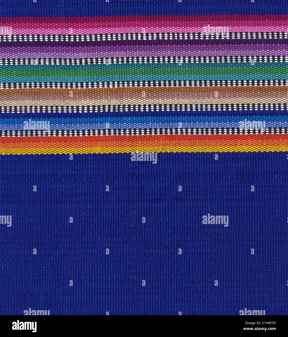 Guatemala pattern tessili con colori molto luminosi mostrato in dettaglio, per essere utilizzata come sfondo. Foto Stock