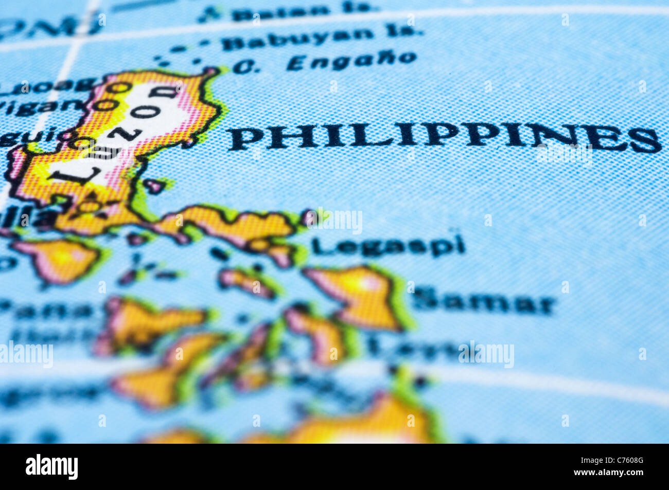 Filippine marcatore sulla mappa, asia paesi. Foto Stock
