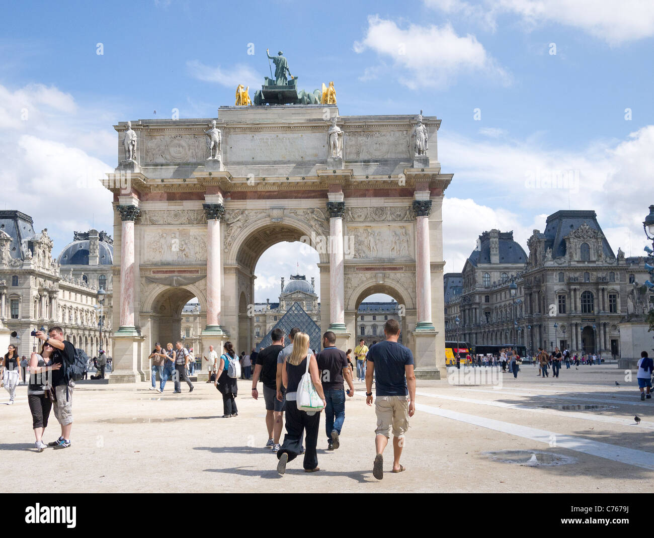 Arc de Triomphe Du Carrousel, Parigi Francia Foto Stock