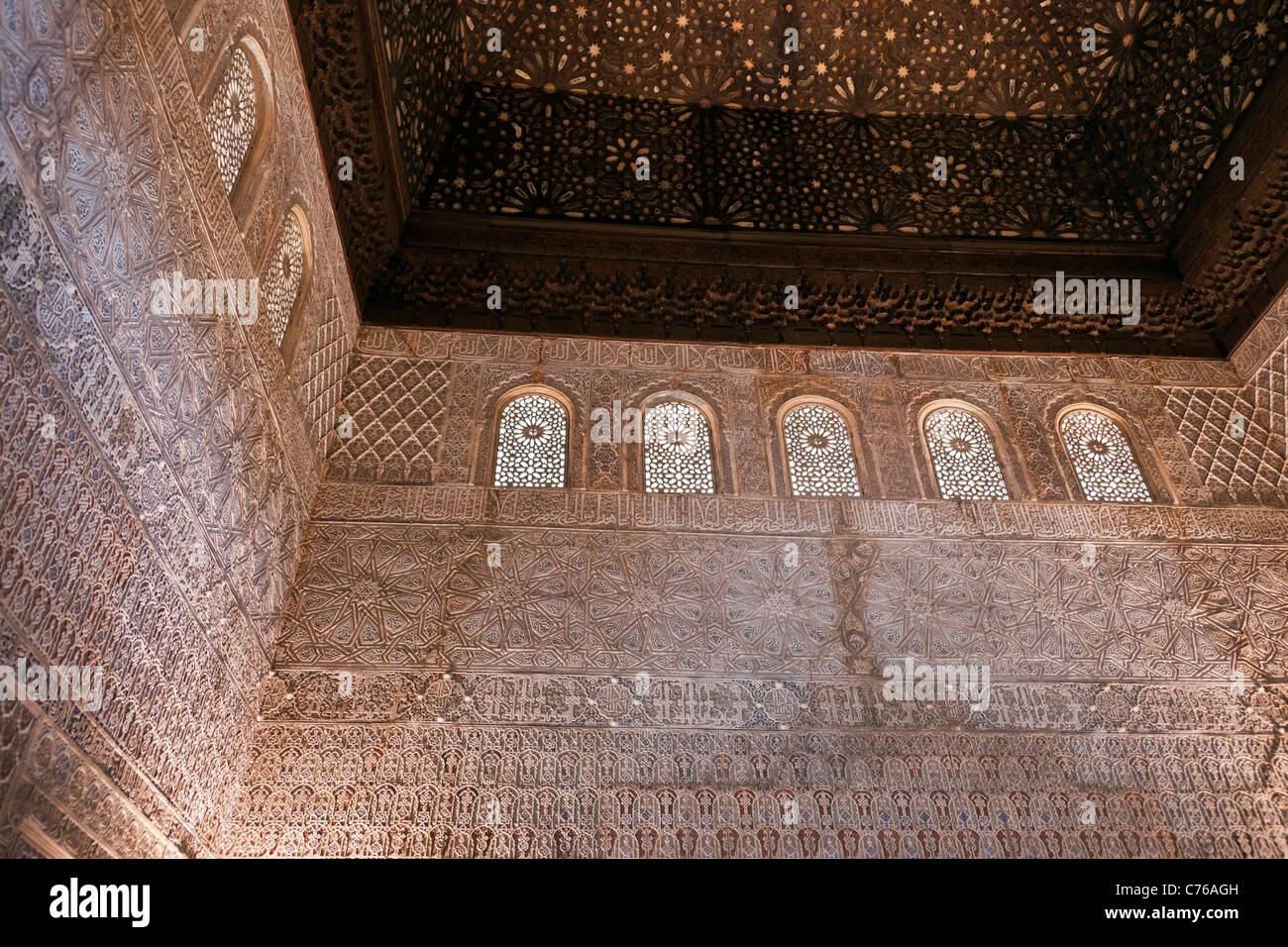 Comares Hall, l'Alhambra di Granada, Spagna Foto Stock