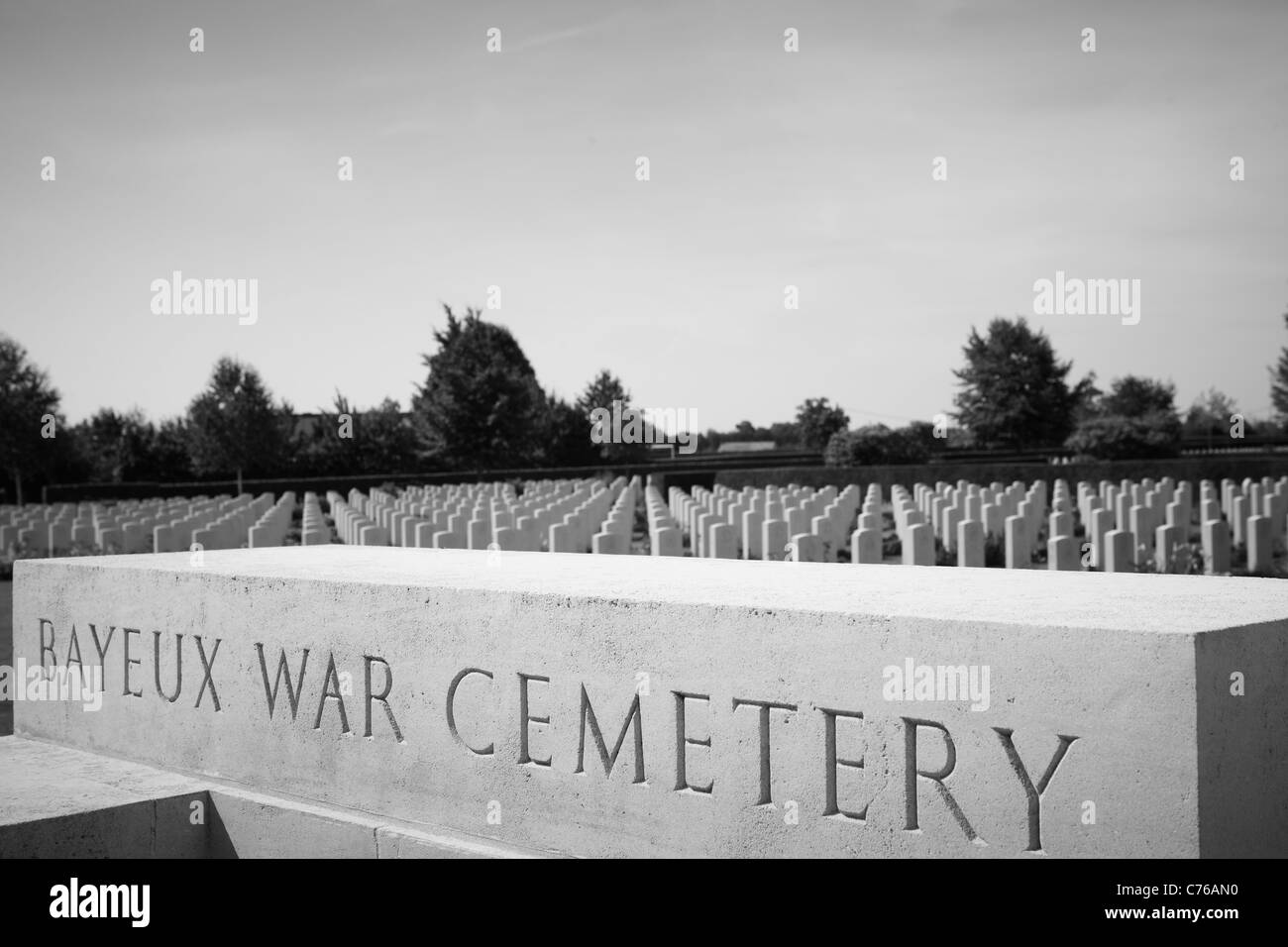 Bayeux Cimitero di Guerra, Normandia, Francia Foto Stock