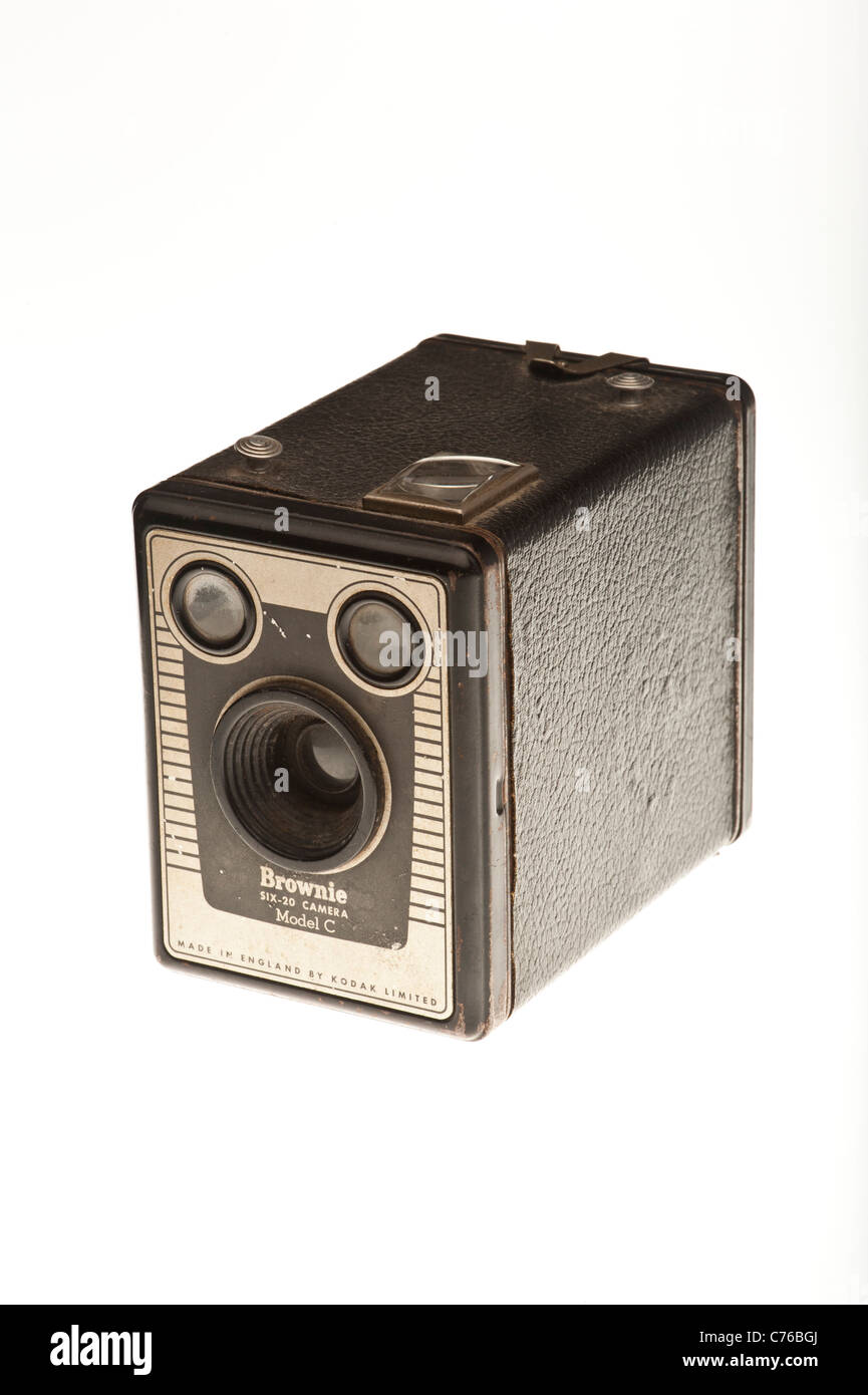 Una vecchia scatola di kodak brownie sei-20 Modello C telecamera cinematografica dagli anni cinquanta Foto Stock