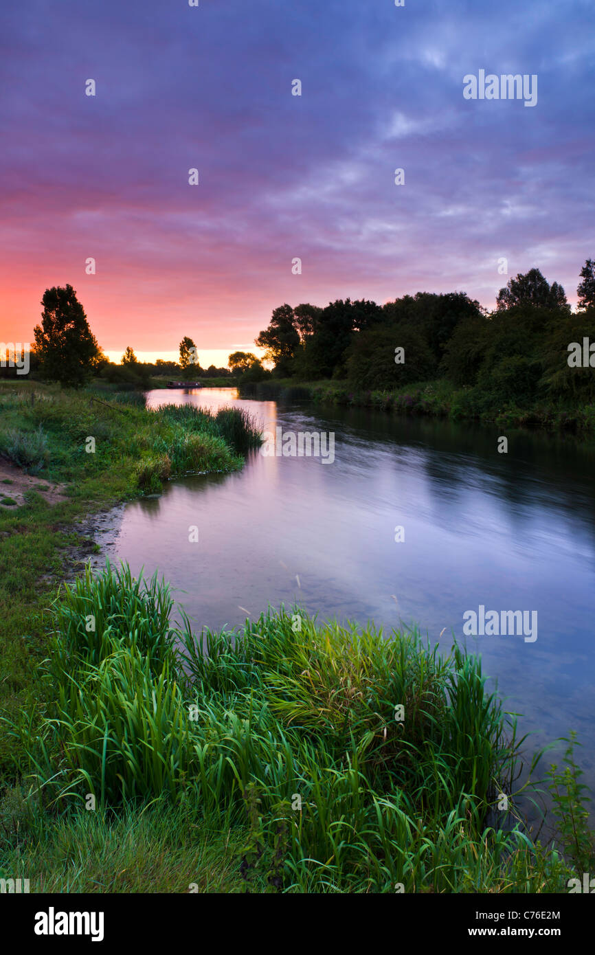 Tramonto sulla Great Ouse Foto Stock