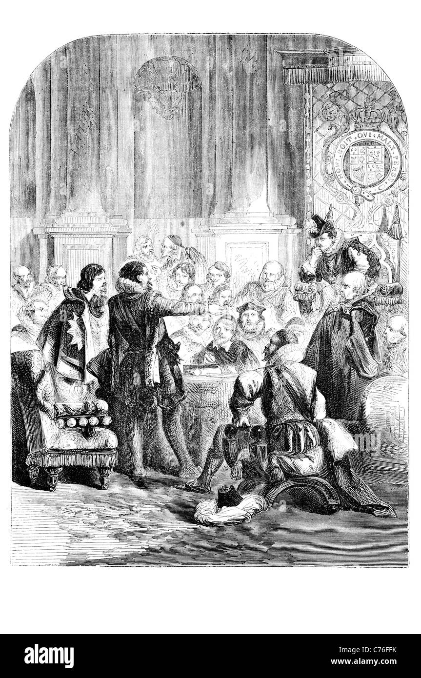 George Villiers primo duca di Buckingham 1592 1628 Re Giacomo I d'Inghilterra politico militare regio tribunale del Consiglio europeo Foto Stock