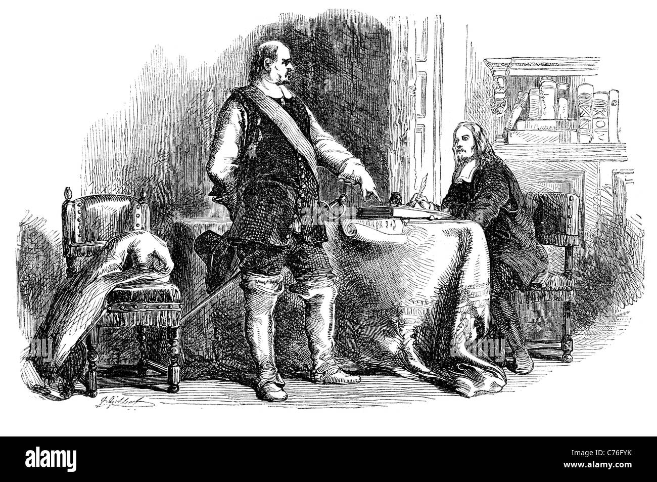 Oliver Cromwell militare inglese leader politico monarchia Commonwealth repubblicano signore Protector New Model Army che la guerra civile Foto Stock
