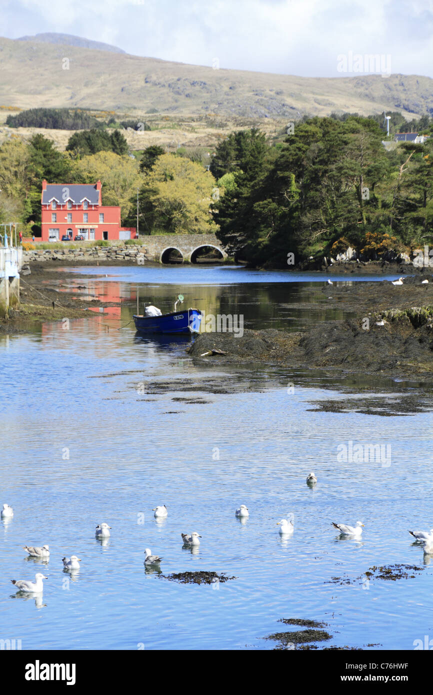 Castletownbere Harbour sulla penisola di Beara, Co Cork, Irlanda. Foto Stock
