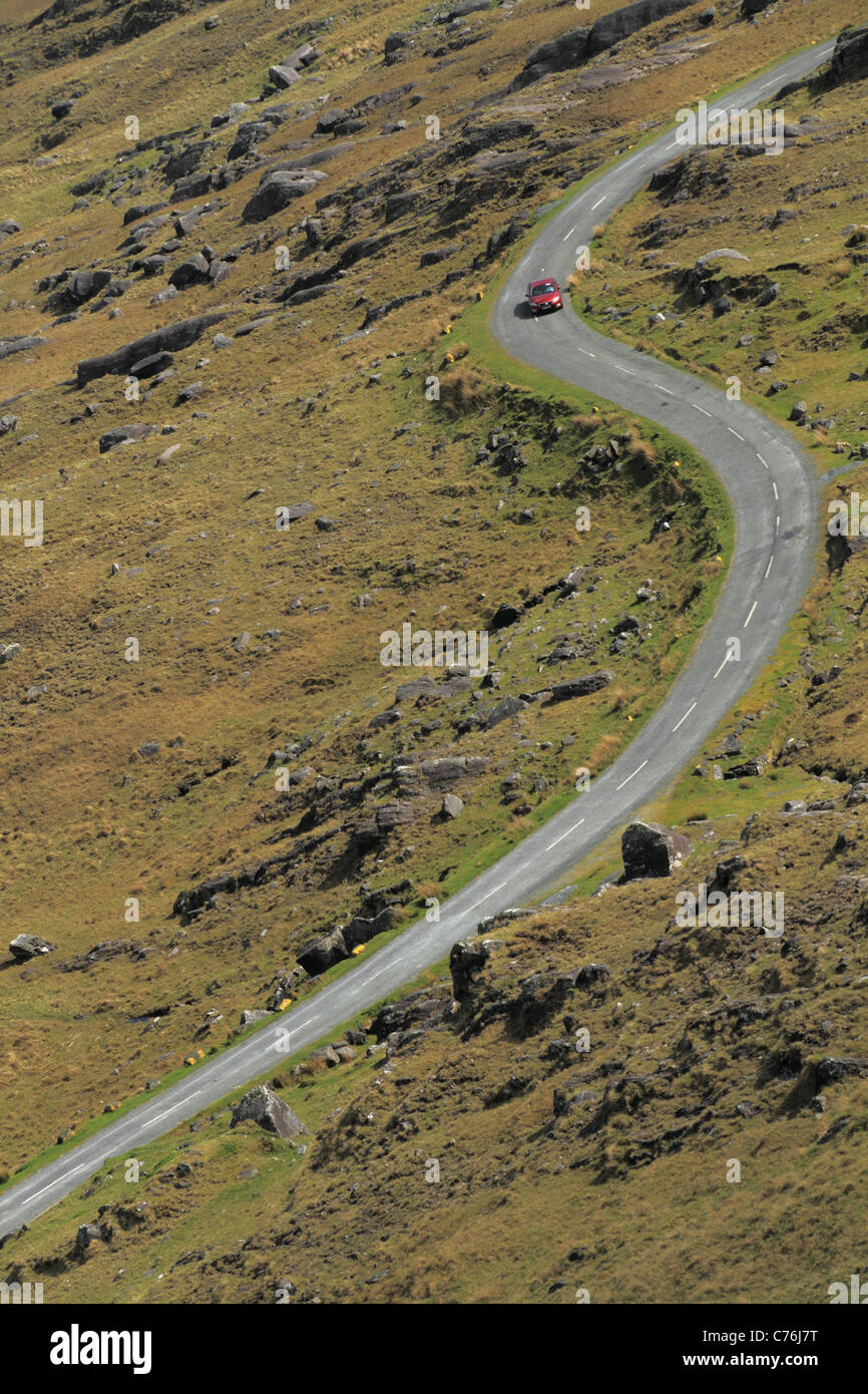La Healy pass road sulla penisola di Beara, Co Cork nella Repubblica di Irlanda. Foto Stock