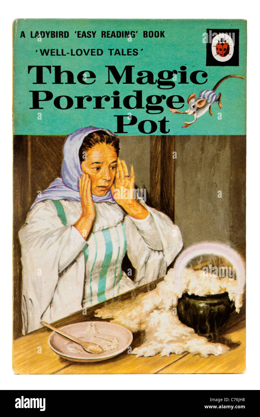 Vintage anni sessanta coccinella libro 'La Magia Porridge Pot', da 'Well-Loved Tales" serie Foto Stock