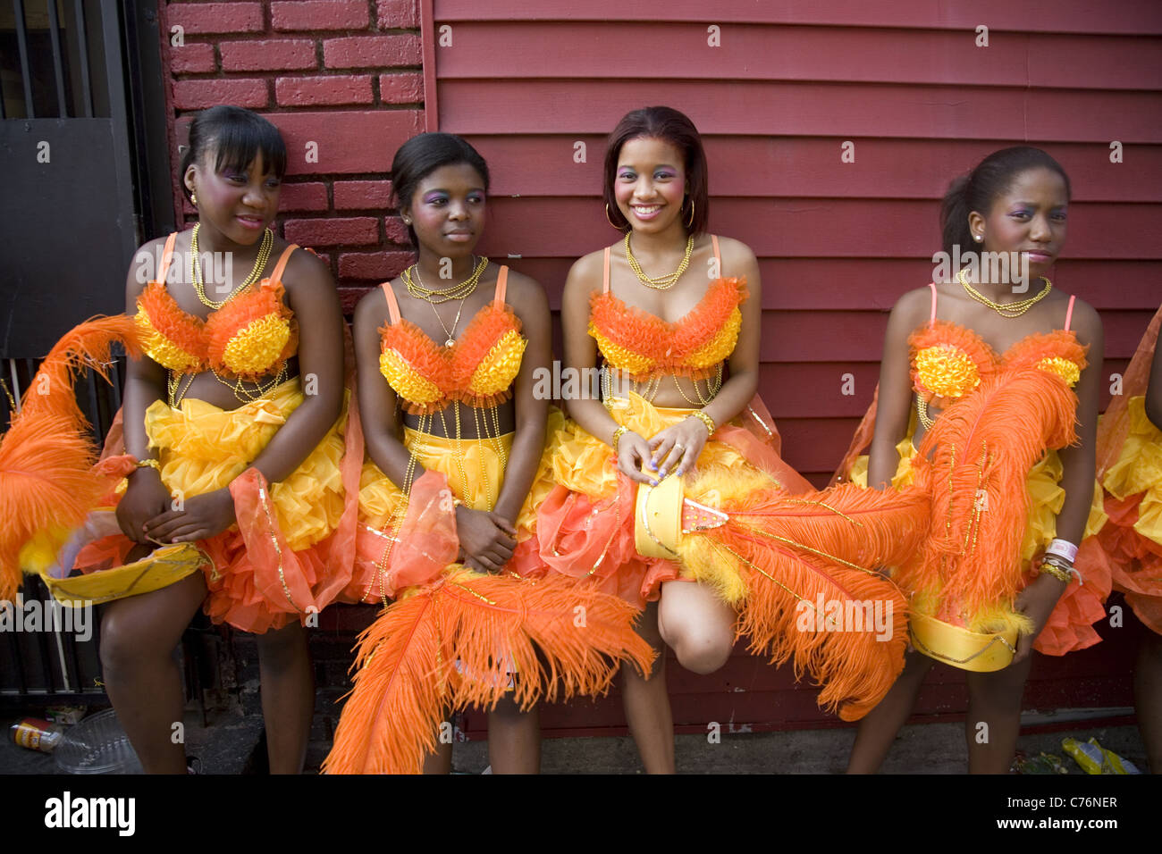 2011; West Indian/Caraibi Kiddies Parade, Crown Heights, Brooklyn, New York. Foto Stock