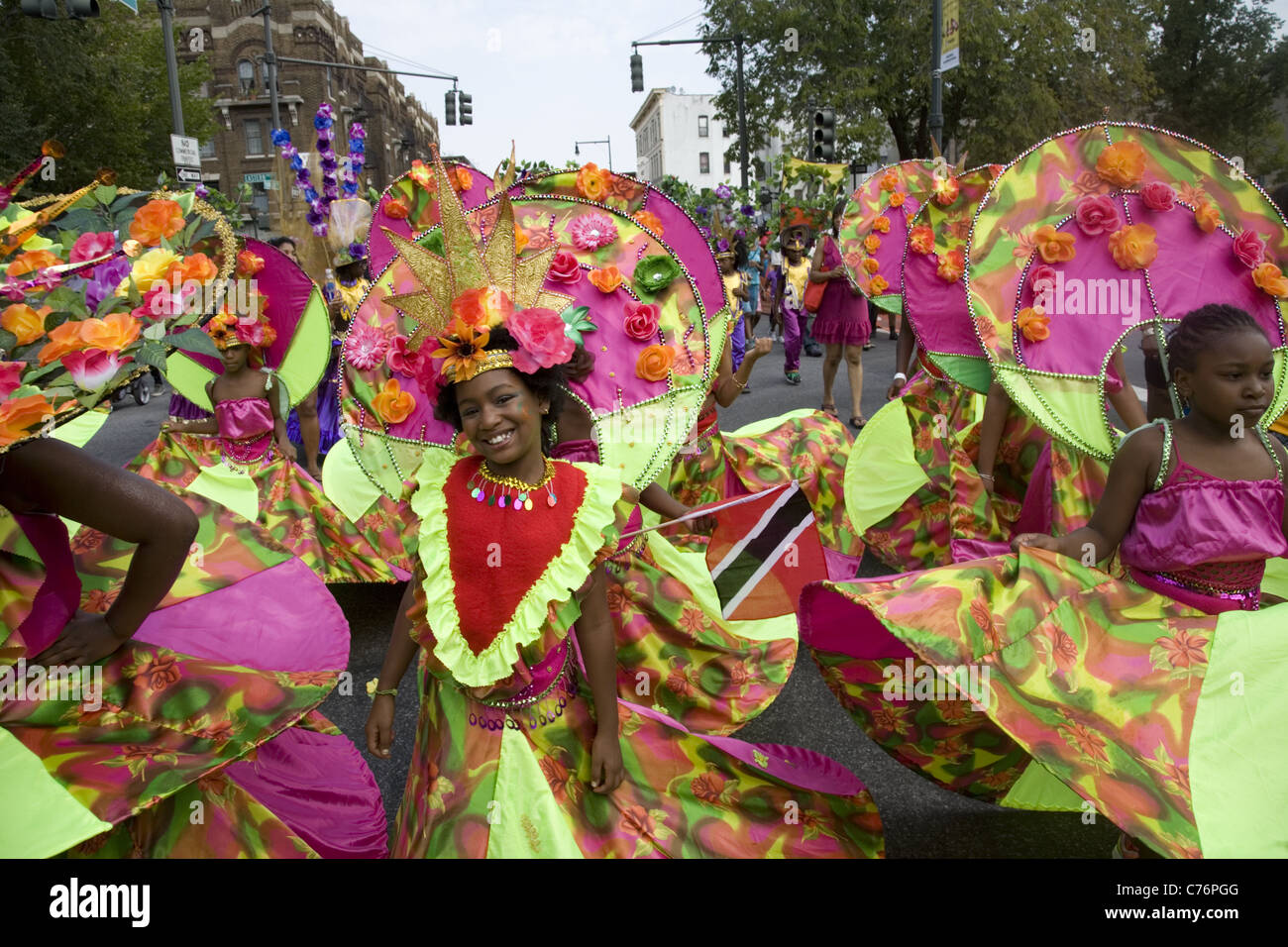 2011; West Indian/Caraibi Kiddies Parade, Crown Heights, Brooklyn, New York. Foto Stock