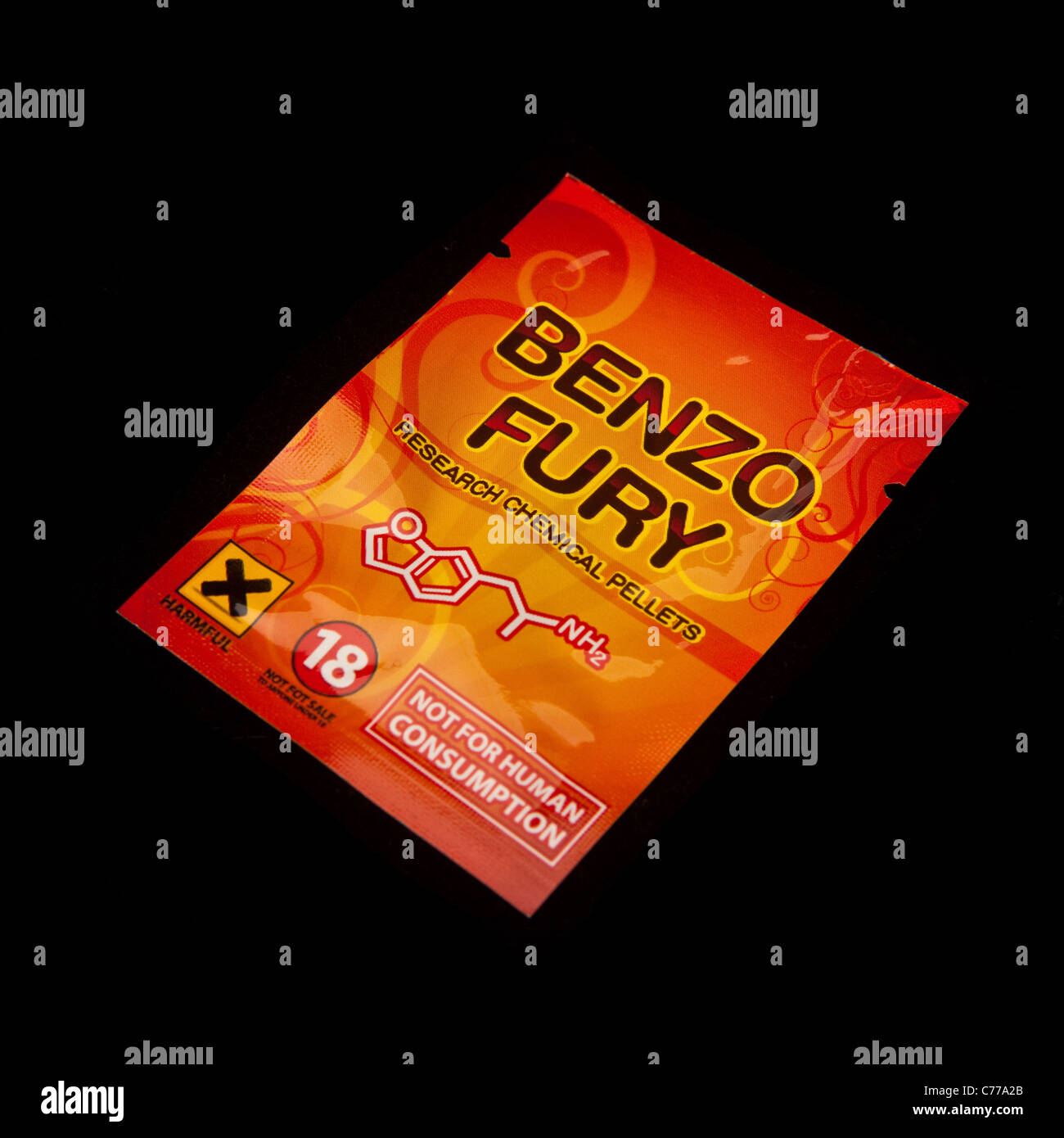 Pacchetto di Benzo Fury, 6-APDB è un legale alta o " Ricerca " chimiche con effetti simili alla droga illegale di MDMA e ecstasy. Foto Stock