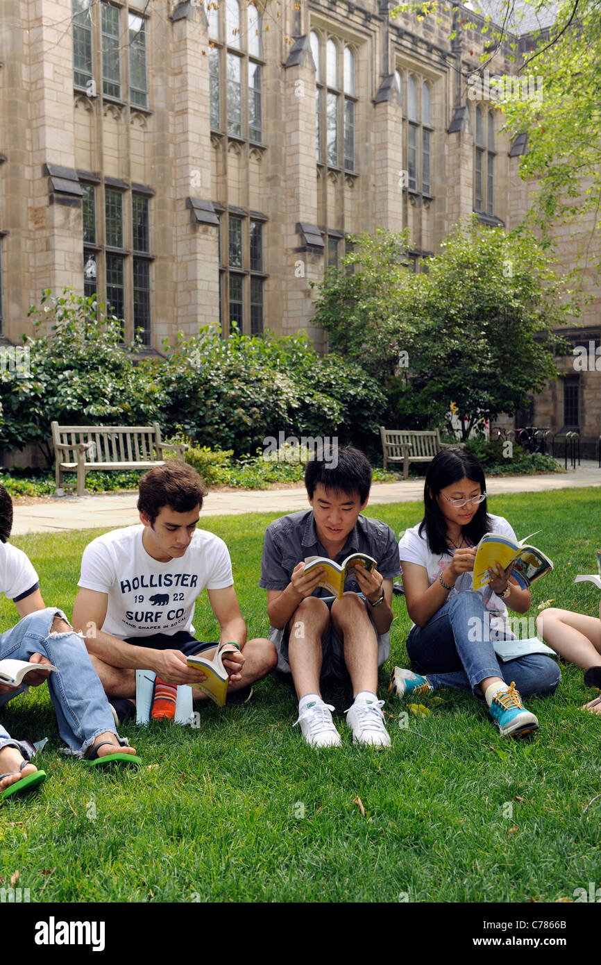 Gli studenti stranieri che studiano in Lingua Inglese Institute presso la Yale University Summer School. Foto Stock