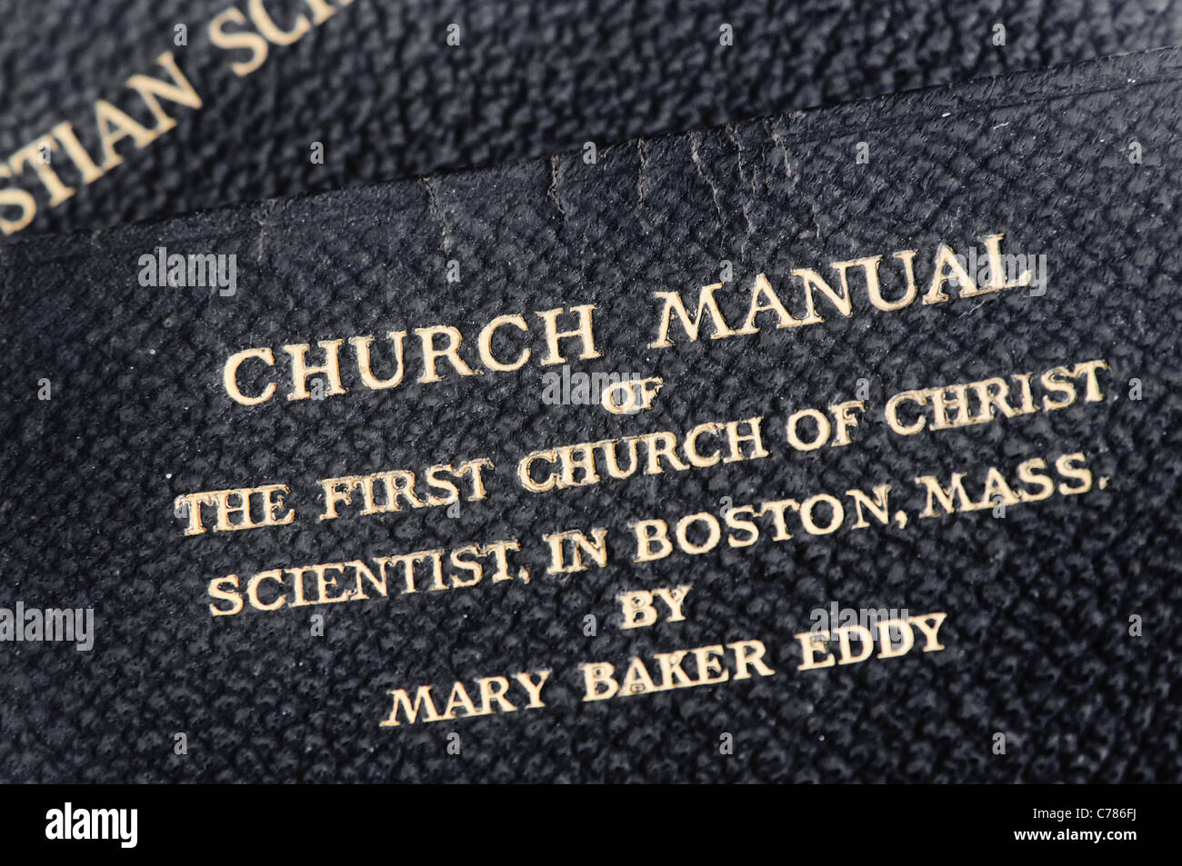La Scienza Cristiana Chiesa manuale da Mary Baker Eddy Foto Stock