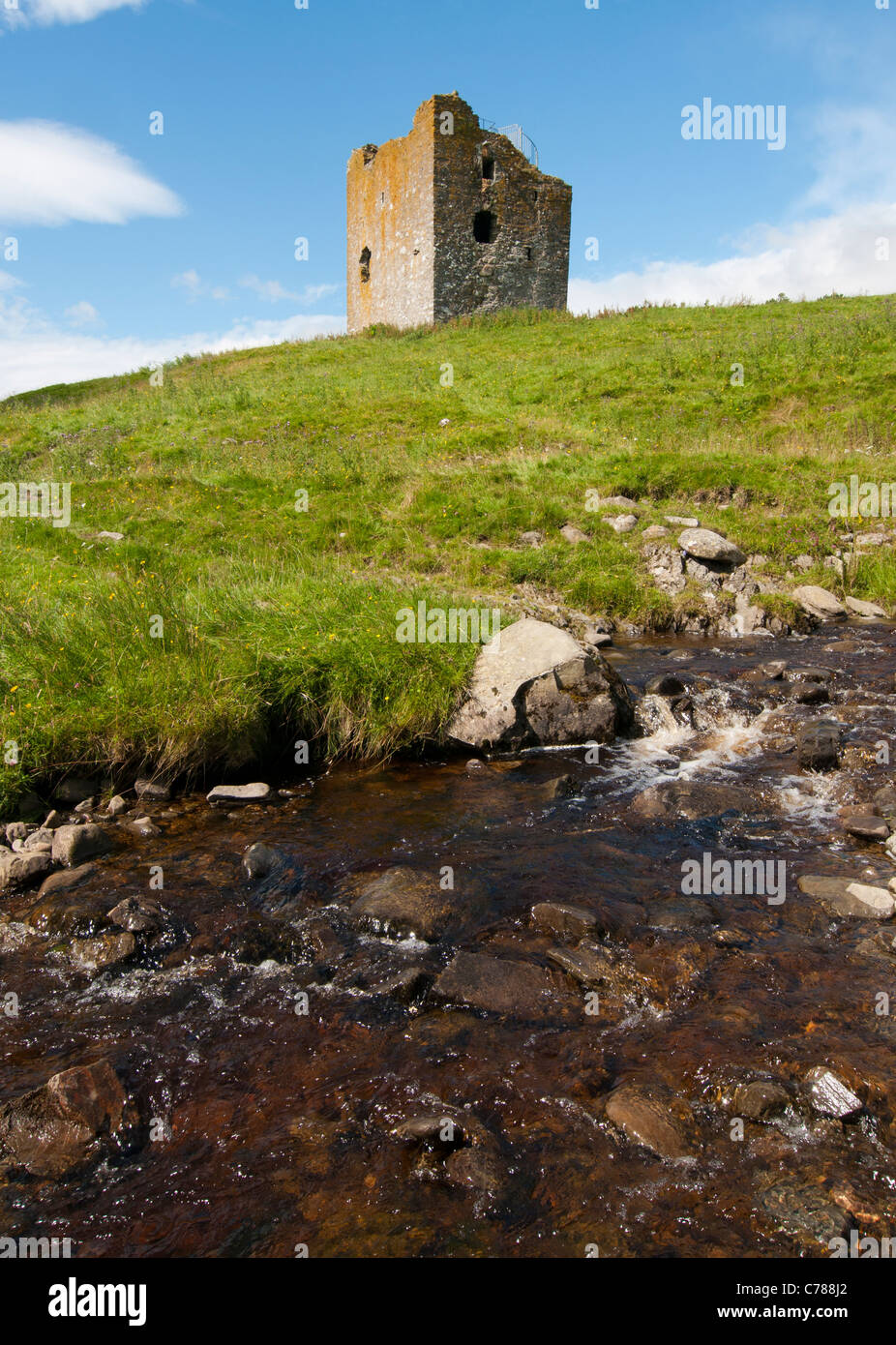 Guardando attraverso Dryhope masterizzare su Torre Dryhope Foto Stock