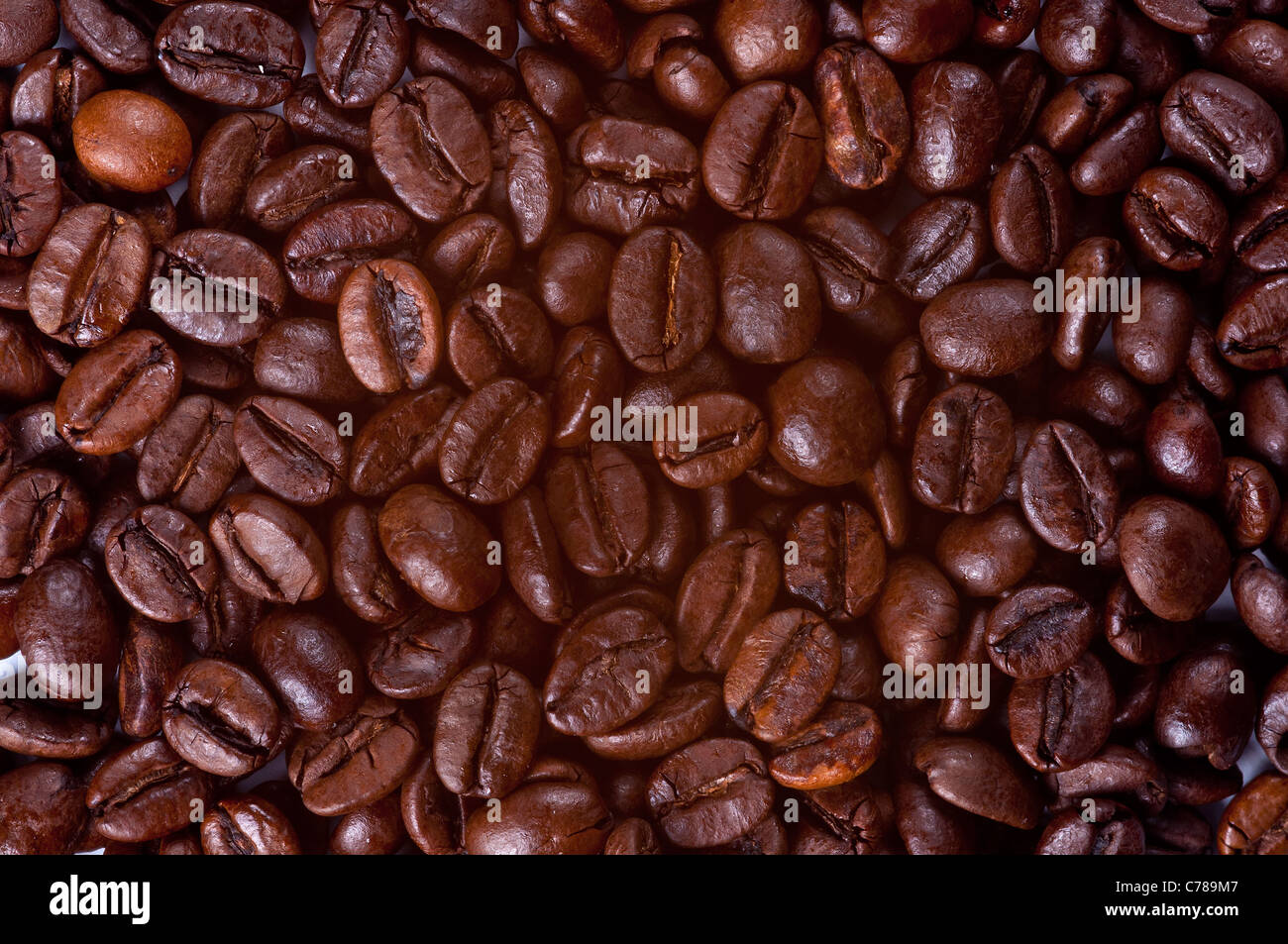 Sfondo costituito di chicchi di caffè. Foto Stock