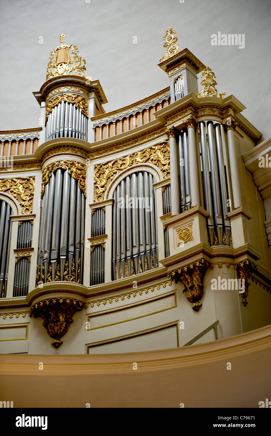 Organo nella chiesa di Helsinki Foto Stock