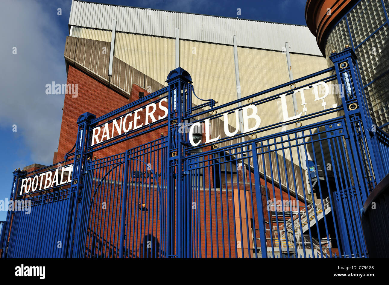 Ibrox Stadium, casa dei Rangers Football Club Foto Stock