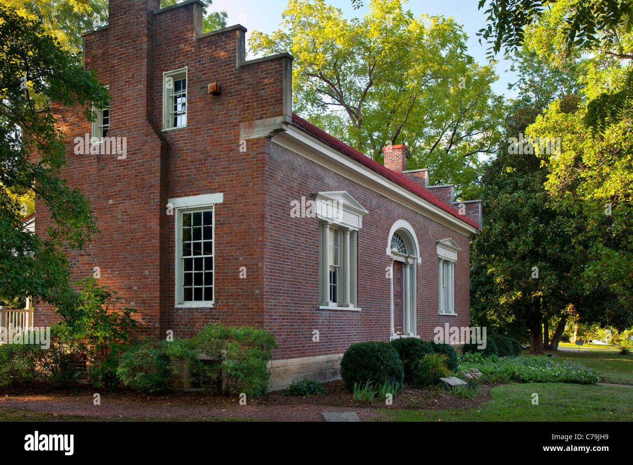 Il Carter House - sito della sanguinosa guerra civile Battaglia di Franklin (30 nov. 1864), Tennessee, Stati Uniti d'America Foto Stock