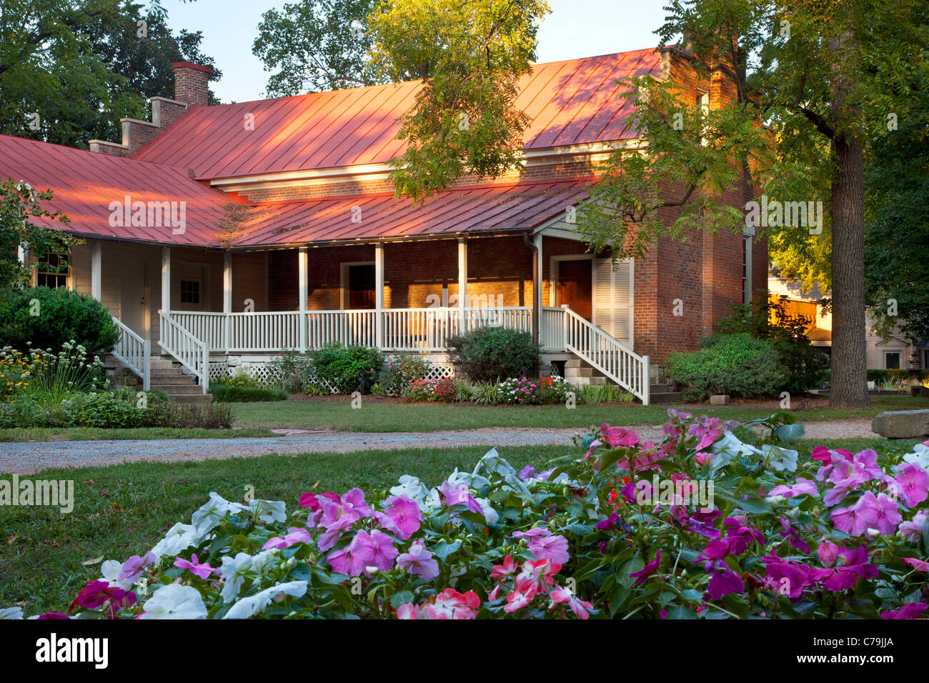 Il Carter House - sito della sanguinosa guerra civile Battaglia di Franklin (30 nov. 1864), Tennessee, Stati Uniti d'America Foto Stock