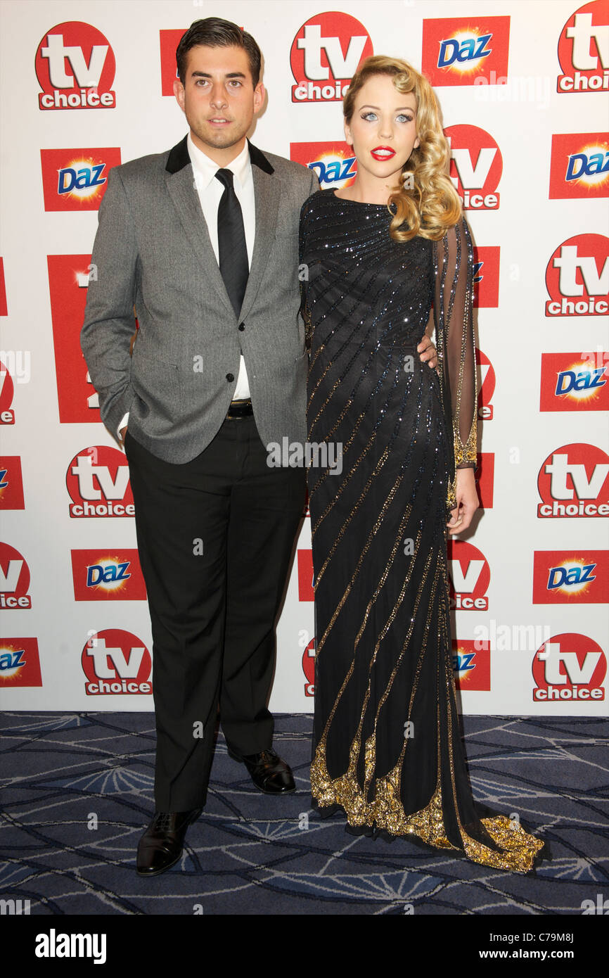 TV Choice Awards London James Argent e Lydia luminose Foto Stock