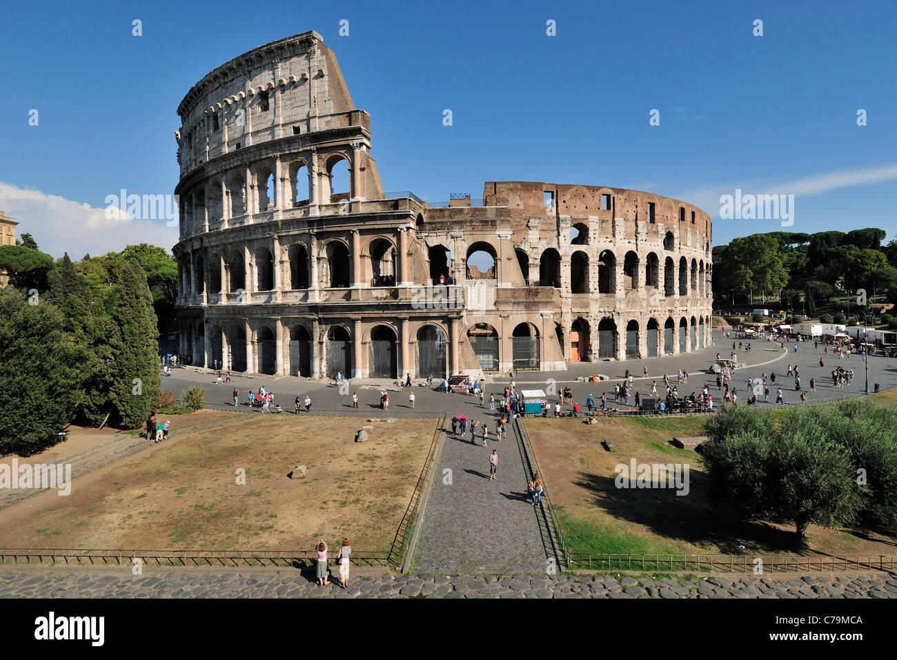 Roma. L'Italia. Il Colosseo. Foto Stock