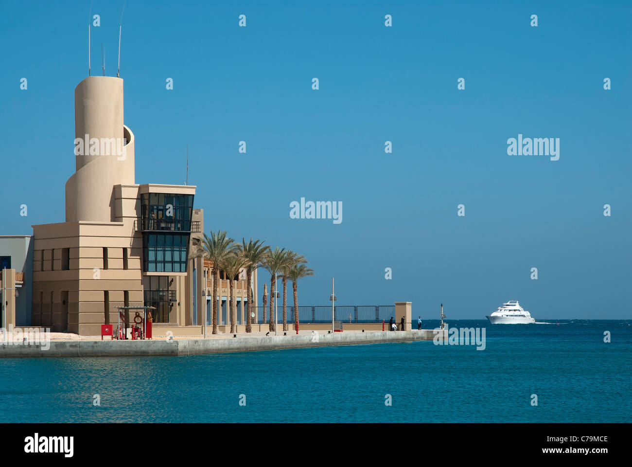 Torre di controllo, Port Ghalib, Mar Rosso, Egitto Foto Stock