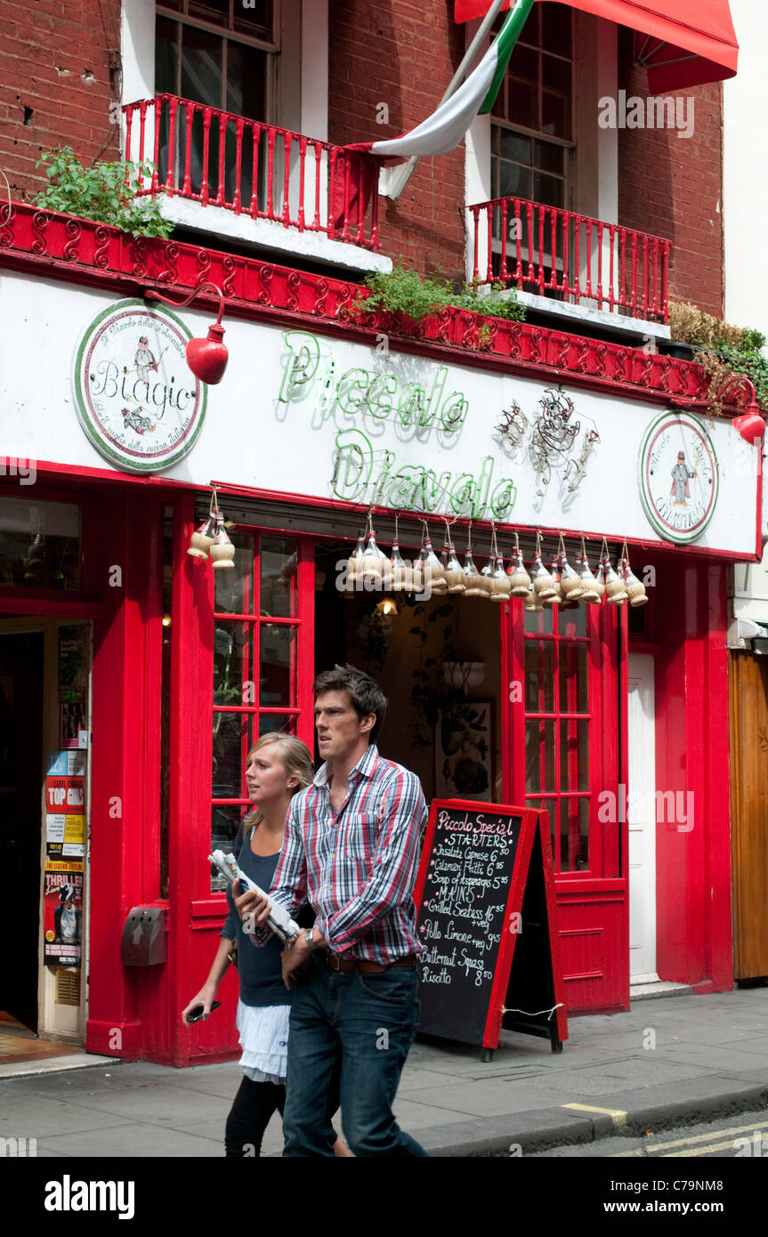 Il ristorante italiano su Old Compton Street, Londra, Regno Unito Foto Stock