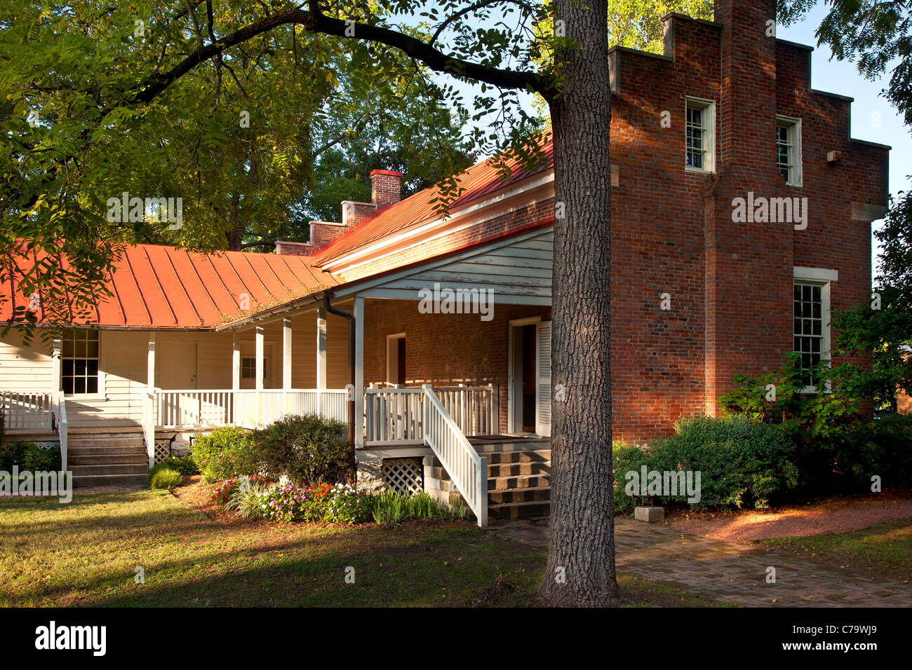 Il Carter House - sito della sanguinosa guerra civile Battaglia di Franklin (30 nov. 1864), Tennessee, Stati Uniti d'America Foto Stock