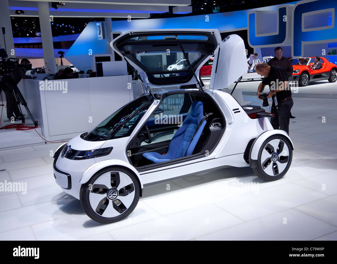 Nuova VW Volkswagen e-car Nils sulla IAA 2011 International Motor Show di Francoforte am Main, Germania Foto Stock