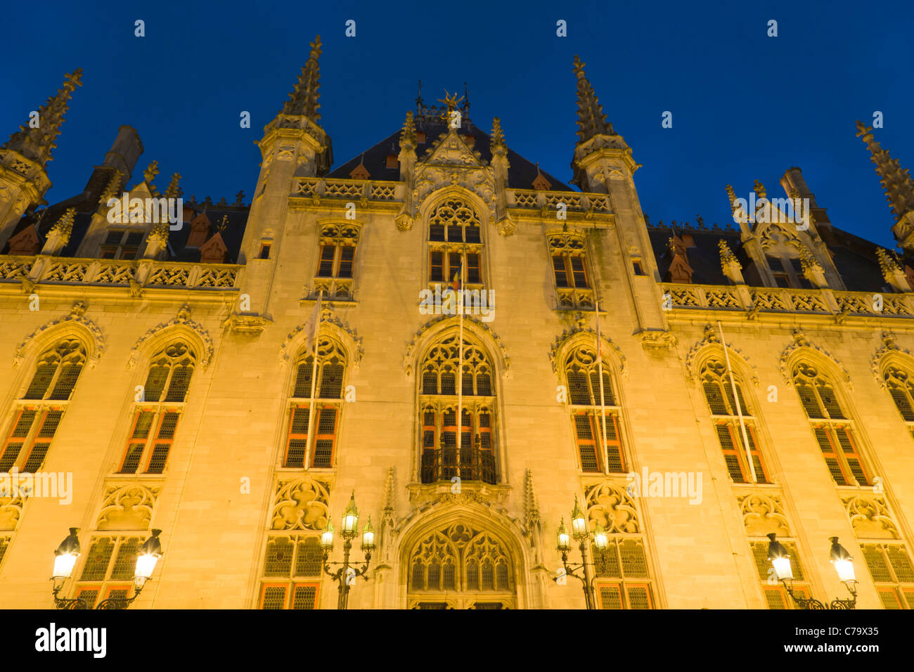 Provinciaal Hof, Corte Provinciale, Markt, la piazza del mercato di Bruges, Brugge, Fiandre Occidentali, Regione fiamminga, Belgio Foto Stock