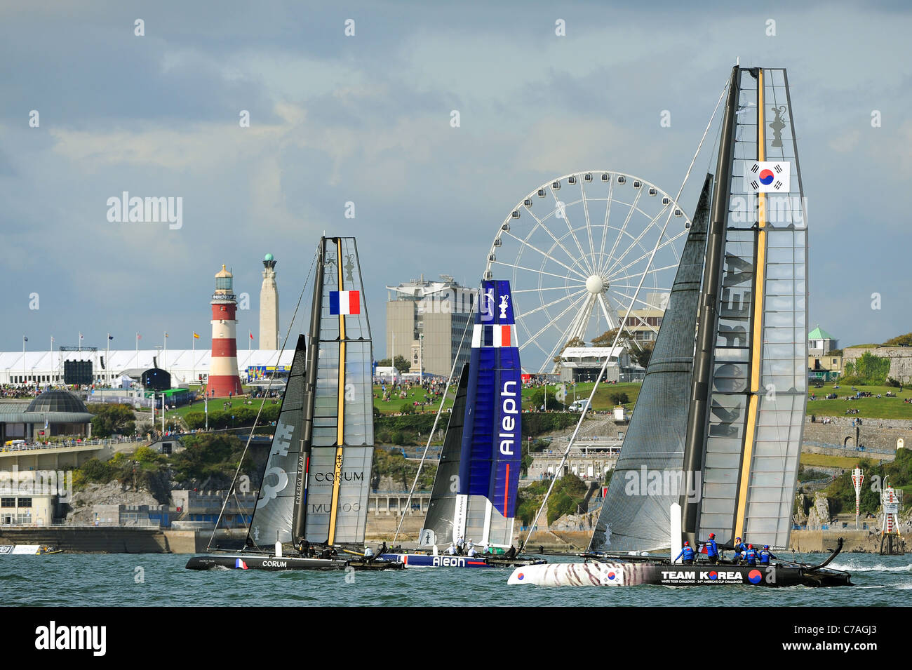 Coppa America World Series vela evento in Plymouth. Foto Stock