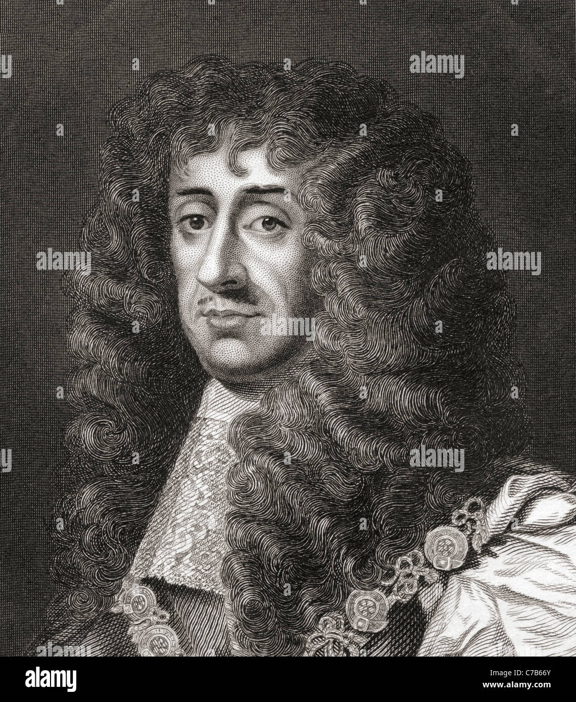 Carlo II, 1630 - 1685. Re d'Inghilterra, in Scozia e in Irlanda. Foto Stock