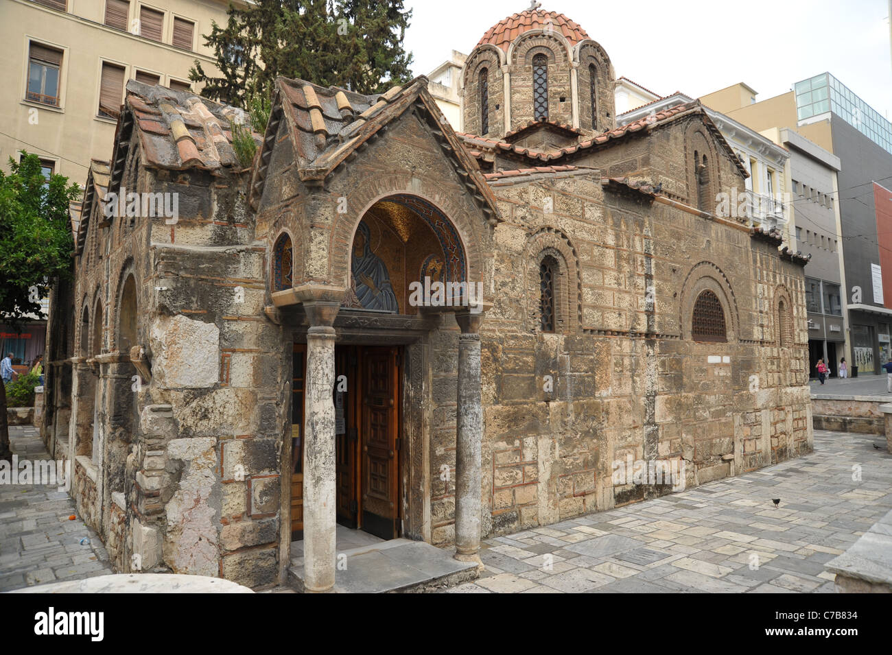 Antica chiesa ad Atene Foto Stock