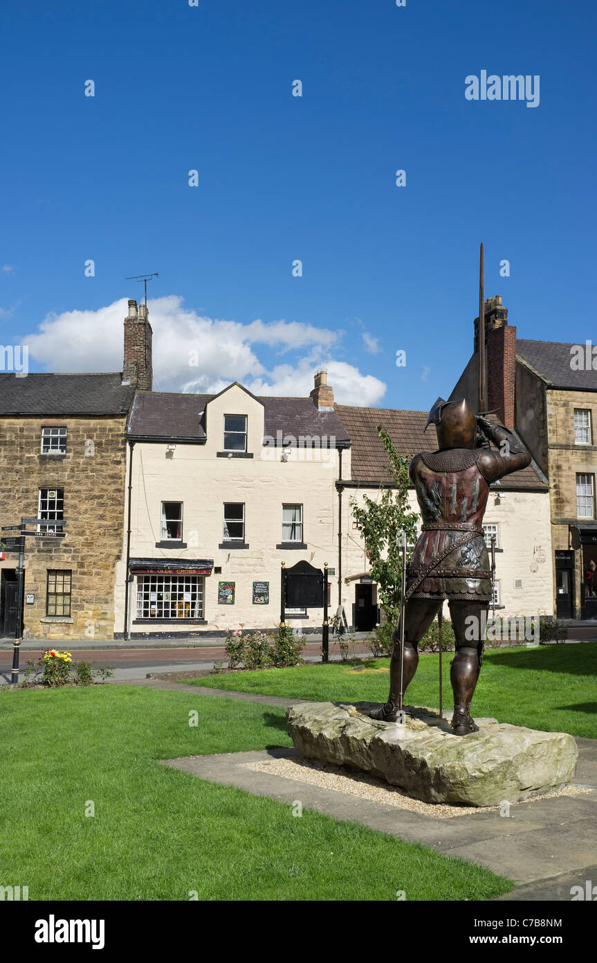 Hotspur statua in Alnwick Northumberland Foto Stock