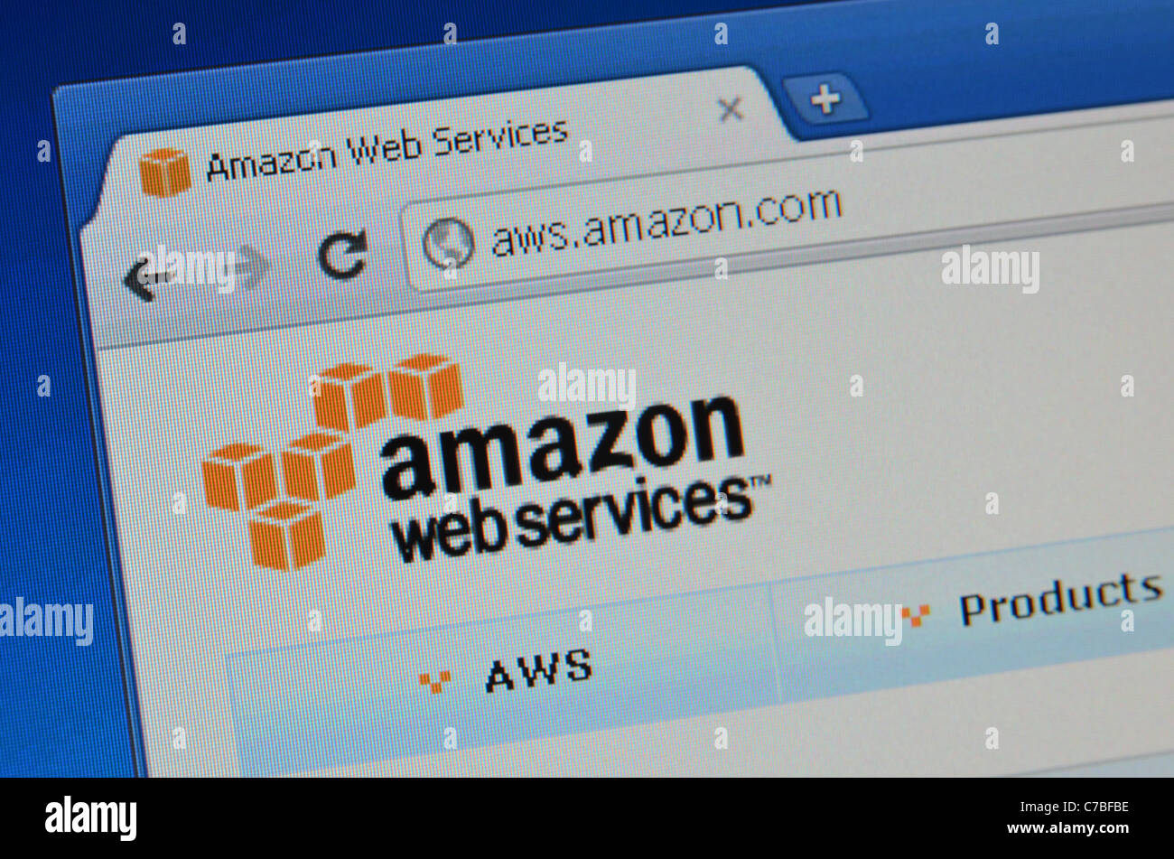 Amazon AWS screenshot del sito web Foto Stock